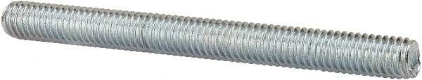 Value Collection - 3/8-16 4" OAL Fully Threaded Stud - Carbon Steel, Zinc-Plated Finish - Exact Industrial Supply