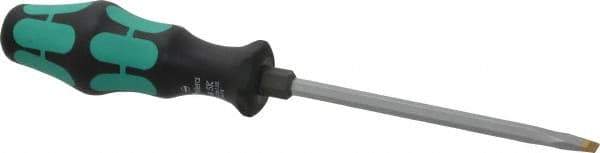 Wera - Slip Stop Slotted Screwdriver - Hexagon Shank, Ergonomic Handle - Exact Industrial Supply