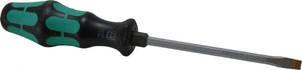 Wera - Slip Stop Slotted Screwdriver - Hexagon Shank, Ergonomic Handle - Exact Industrial Supply