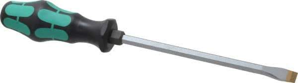 Wera - Slip Stop Slotted Screwdriver - Hexagon Shank, Ergonomic Handle - Exact Industrial Supply