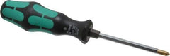 Wera - #1, 7" OAL, Standard Phillips Screwdriver - 3-1/8" Blade Length, Hexagon Shank, Ergonomic Handle - Exact Industrial Supply