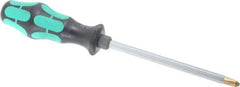 Wera - #3, 10-1/4" OAL, Standard Phillips Screwdriver - 6" Blade Length, Hexagon Shank, Ergonomic Handle - Exact Industrial Supply