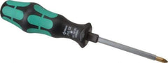 Wera - 3-1/8" Blade Length Posidrive Screwdriver - 7" OAL - Exact Industrial Supply
