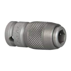 Wera - 1/4" Drive, 1/4" Insert, Hex Drive Bit Adapter - Quick Release, 1-3/16" OAL - Exact Industrial Supply