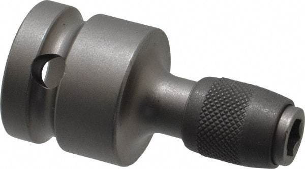 Wera - 1/2" Drive, 1/4" Insert, Hex Drive Bit Adapter - Quick Release, 1-15/16" OAL - Exact Industrial Supply