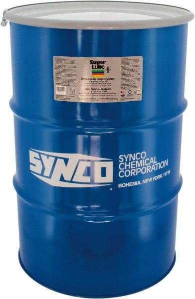 Synco Chemical - 400 Lb Drum Synthetic General Purpose Grease - Translucent White, Food Grade, 450°F Max Temp, NLGIG 2, - Exact Industrial Supply