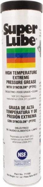 Synco Chemical - 400 g Cartridge Synthetic Extreme Pressure Grease - Translucent White, Extreme Pressure, Food Grade & High Temperature, 475°F Max Temp, NLGIG 2, - Exact Industrial Supply