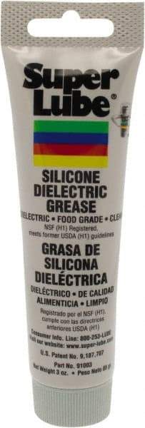 Synco Chemical - 3 oz Tube Silicone General Purpose Grease - Translucent White, Food Grade, 500°F Max Temp, NLGIG 2, - Exact Industrial Supply