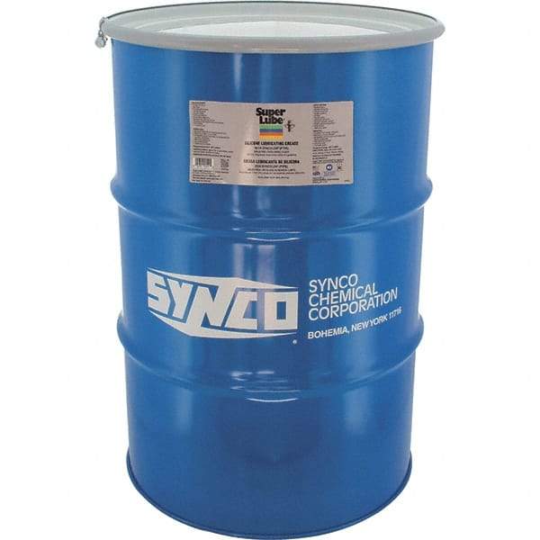 Synco Chemical - 400 Lb Drum Silicone General Purpose Grease - Translucent White, Food Grade, 500°F Max Temp, NLGIG 2, - Exact Industrial Supply