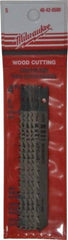 Milwaukee Tool - 4" Long, 6 Teeth per Inch, High Carbon Steel Jig Saw Blade - Toothed Edge, 0.2813" Wide x 0.043" Thick, U-Shank - Exact Industrial Supply