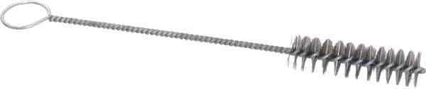 PRO-SOURCE - 3" Long x 13/16" Diam Steel Twisted Wire Bristle Brush - Single Spiral, 10" OAL, 0.008" Wire Diam, 0.16" Shank Diam - Exact Industrial Supply