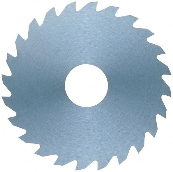 RobbJack - 4" Diam x 0.006" Blade Thickness x 1" Arbor Hole Diam, 36 Tooth Slitting and Slotting Saw - Arbor Connection, Right Hand, Uncoated, Solid Carbide, Concave Ground - Exact Industrial Supply