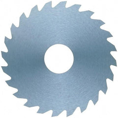 RobbJack - 4" Diam x 0.006" Blade Thickness x 1" Arbor Hole Diam, 36 Tooth Slitting and Slotting Saw - Arbor Connection, Right Hand, Uncoated, Solid Carbide, Concave Ground - Exact Industrial Supply