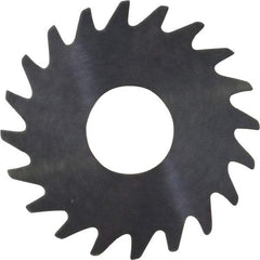 RobbJack - 3/4" Diam x 0.028" Blade Thickness x 1/4" Arbor Hole Diam, 20 Tooth Slitting and Slotting Saw - Arbor Connection, Right Hand, Uncoated, Solid Carbide, Concave Ground - Exact Industrial Supply