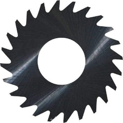 RobbJack - 1" Diam x 0.01" Blade Thickness x 3/8" Arbor Hole Diam, 24 Tooth Slitting and Slotting Saw - Arbor Connection, Right Hand, Uncoated, Solid Carbide, Concave Ground - Exact Industrial Supply