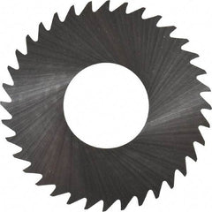RobbJack - 1-1/4" Diam x 0.004" Blade Thickness x 1/2" Arbor Hole Diam, 36 Tooth Slitting and Slotting Saw - Arbor Connection, Right Hand, Uncoated, Solid Carbide, Concave Ground - Exact Industrial Supply