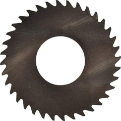 RobbJack - 1-1/4" Diam x 0.01" Blade Thickness x 1/2" Arbor Hole Diam, 36 Tooth Slitting and Slotting Saw - Arbor Connection, Right Hand, Uncoated, Solid Carbide, Concave Ground - Exact Industrial Supply