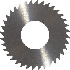 RobbJack - 1-1/4" Diam x 0.018" Blade Thickness x 1/2" Arbor Hole Diam, 36 Tooth Slitting and Slotting Saw - Arbor Connection, Right Hand, Uncoated, Solid Carbide, Concave Ground - Exact Industrial Supply