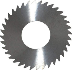 RobbJack - 1-1/4" Diam x 0.02" Blade Thickness x 1/2" Arbor Hole Diam, 36 Tooth Slitting and Slotting Saw - Arbor Connection, Right Hand, Uncoated, Solid Carbide, Concave Ground - Exact Industrial Supply