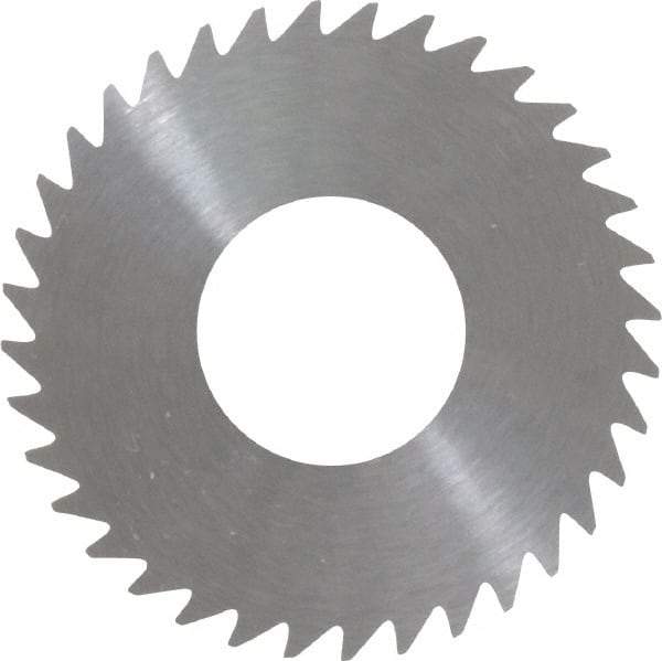 RobbJack - 1-1/4" Diam x 0.028" Blade Thickness x 1/2" Arbor Hole Diam, 36 Tooth Slitting and Slotting Saw - Arbor Connection, Right Hand, Uncoated, Solid Carbide, Concave Ground - Exact Industrial Supply