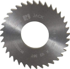 RobbJack - 1-1/4" Diam x 0.0781" Blade Thickness x 1/2" Arbor Hole Diam, 36 Tooth Slitting and Slotting Saw - Arbor Connection, Right Hand, Uncoated, Solid Carbide, Concave Ground - Exact Industrial Supply