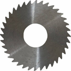 RobbJack - 1-1/2" Diam x 0.018" Blade Thickness x 1/2" Arbor Hole Diam, 36 Tooth Slitting and Slotting Saw - Arbor Connection, Right Hand, Uncoated, Solid Carbide, Concave Ground - Exact Industrial Supply