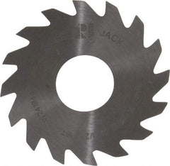 RobbJack - 1-1/2" Diam x 0.0312" Blade Thickness x 1/2" Arbor Hole Diam, 16 Tooth Slitting and Slotting Saw - Arbor Connection, Right Hand, Uncoated, Solid Carbide, Concave Ground - Exact Industrial Supply