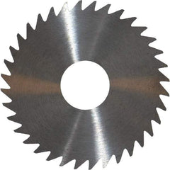 RobbJack - 1-3/4" Diam x 0.0156" Blade Thickness x 1/2" Arbor Hole Diam, 36 Tooth Slitting and Slotting Saw - Arbor Connection, Right Hand, Uncoated, Solid Carbide, Concave Ground - Exact Industrial Supply