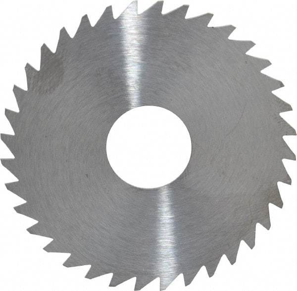 RobbJack - 1-3/4" Diam x 0.0312" Blade Thickness x 1/2" Arbor Hole Diam, 36 Tooth Slitting and Slotting Saw - Arbor Connection, Right Hand, Uncoated, Solid Carbide, Concave Ground - Exact Industrial Supply