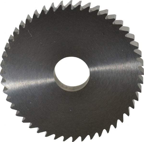 RobbJack - 2" Diam x 1/4" Blade Thickness x 1/2" Arbor Hole Diam, 48 Tooth Slitting and Slotting Saw - Arbor Connection, Right Hand, Uncoated, Solid Carbide, Concave Ground - Exact Industrial Supply