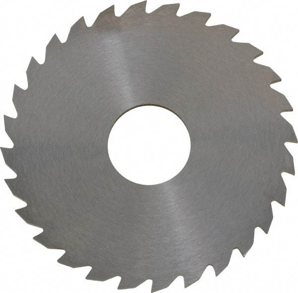 RobbJack - 2-1/4" Diam x 0.0781" Blade Thickness x 5/8" Arbor Hole Diam, 28 Tooth Slitting and Slotting Saw - Arbor Connection, Right Hand, Uncoated, Solid Carbide, Concave Ground - Exact Industrial Supply