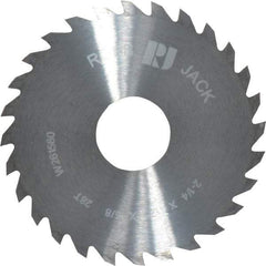 RobbJack - 2-1/4" Diam x 1/8" Blade Thickness x 5/8" Arbor Hole Diam, 28 Tooth Slitting and Slotting Saw - Arbor Connection, Right Hand, Uncoated, Solid Carbide, Concave Ground - Exact Industrial Supply