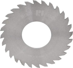 RobbJack - 2-1/2" Diam x 1/16" Blade Thickness x 1" Arbor Hole Diam, 28 Tooth Slitting and Slotting Saw - Arbor Connection, Right Hand, Uncoated, Solid Carbide, Concave Ground - Exact Industrial Supply