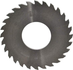 RobbJack - 2-1/2" Diam x 0.0781" Blade Thickness x 1" Arbor Hole Diam, 28 Tooth Slitting and Slotting Saw - Arbor Connection, Right Hand, Uncoated, Solid Carbide, Concave Ground - Exact Industrial Supply