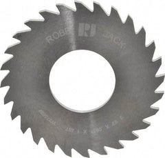 RobbJack - 2-1/2" Diam x 0.0937" Blade Thickness x 1" Arbor Hole Diam, 28 Tooth Slitting and Slotting Saw - Arbor Connection, Right Hand, Uncoated, Solid Carbide, Concave Ground - Exact Industrial Supply