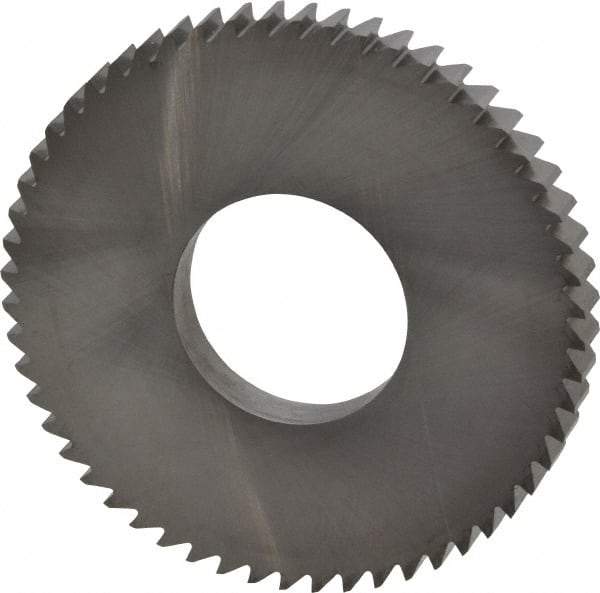 RobbJack - 2-1/2" Diam x 1/4" Blade Thickness x 1" Arbor Hole Diam, 56 Tooth Slitting and Slotting Saw - Arbor Connection, Right Hand, Uncoated, Solid Carbide, Concave Ground - Exact Industrial Supply