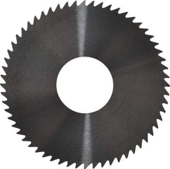 RobbJack - 3" Diam x 0.0468" Blade Thickness x 1" Arbor Hole Diam, 60 Tooth Slitting and Slotting Saw - Arbor Connection, Right Hand, Uncoated, Solid Carbide, Concave Ground - Exact Industrial Supply