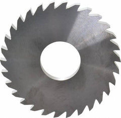 RobbJack - 3" Diam x 1/4" Blade Thickness x 1" Arbor Hole Diam, 30 Tooth Slitting and Slotting Saw - Arbor Connection, Right Hand, Uncoated, Solid Carbide, Concave Ground - Exact Industrial Supply