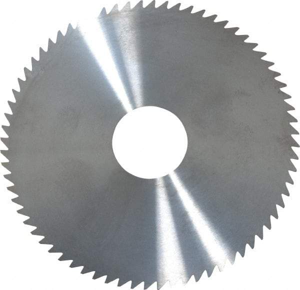 RobbJack - 4" Diam x 0.035" Blade Thickness x 1" Arbor Hole Diam, 72 Tooth Slitting and Slotting Saw - Arbor Connection, Right Hand, Uncoated, Solid Carbide, Concave Ground - Exact Industrial Supply