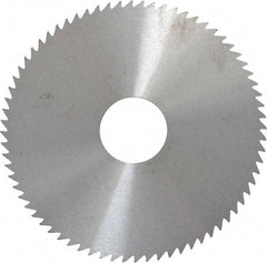 RobbJack - 4" Diam x 0.0468" Blade Thickness x 1" Arbor Hole Diam, 72 Tooth Slitting and Slotting Saw - Arbor Connection, Right Hand, Uncoated, Solid Carbide, Concave Ground - Exact Industrial Supply