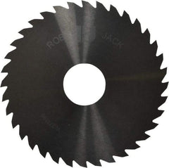 RobbJack - 4" Diam x 1/16" Blade Thickness x 1" Arbor Hole Diam, 36 Tooth Slitting and Slotting Saw - Arbor Connection, Right Hand, Uncoated, Solid Carbide, Concave Ground - Exact Industrial Supply