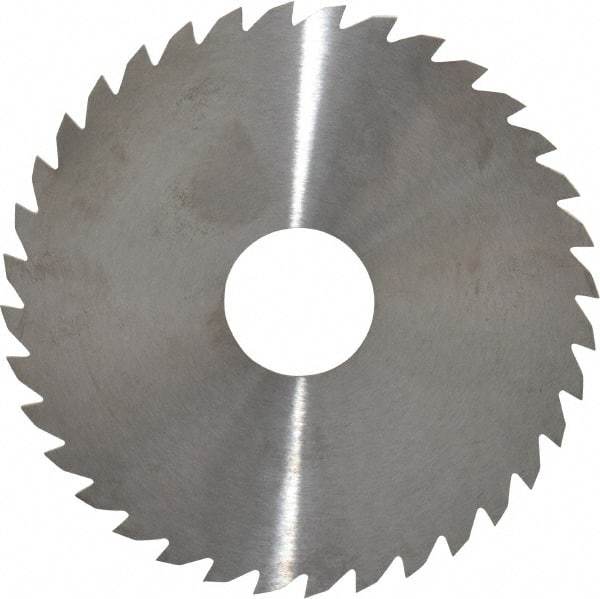 RobbJack - 4" Diam x 0.0781" Blade Thickness x 1" Arbor Hole Diam, 36 Tooth Slitting and Slotting Saw - Arbor Connection, Right Hand, Uncoated, Solid Carbide, Concave Ground - Exact Industrial Supply