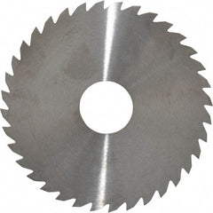 RobbJack - 4" Diam x 0.0781" Blade Thickness x 1" Arbor Hole Diam, 36 Tooth Slitting and Slotting Saw - Arbor Connection, Right Hand, Uncoated, Solid Carbide, Concave Ground - Exact Industrial Supply