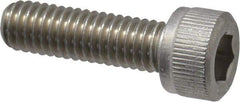 Value Collection - M8x1.25 Metric Coarse Hex Socket Drive, Socket Cap Screw - Grade 316 & Austenitic A4 Stainless Steel, Uncoated, Partially Threaded, 100mm Length Under Head - Exact Industrial Supply