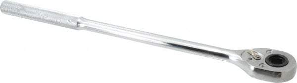 Proto - 1/2" Drive Pear Head Female Drive Ratchet - Chrome Finish, 16" OAL, 24 Gear Teeth, Standard Head - Exact Industrial Supply