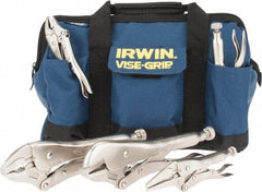 Irwin - 5 Piece Locking Plier Set - Comes in Kit Bag - Exact Industrial Supply