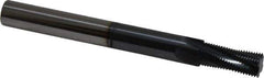 Scientific Cutting Tools - M12x1.00 Metric Fine, 0.36" Cutting Diam, 4 Flute, Solid Carbide Helical Flute Thread Mill - Internal Thread, 0.881" LOC, 3.93" OAL - Exact Industrial Supply