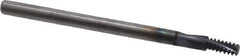 Accupro - #8-32 UNC, 0.12" Cutting Diam, 3 Flute, Solid Carbide Helical Flute Thread Mill - Internal Thread, 1/4" LOC, 2" OAL, 1/8" Shank Diam - Exact Industrial Supply