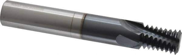 Accupro - 1-8 UNC, 0.735" Cutting Diam, 4 Flute, Solid Carbide Helical Flute Thread Mill - Internal Thread, 1" LOC, 5" OAL, 3/4" Shank Diam - Exact Industrial Supply