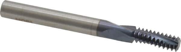 Accupro - 5/16-18 UNC, 0.235" Cutting Diam, 3 Flute, Solid Carbide Helical Flute Thread Mill - Internal Thread, 5/8" LOC, 2-1/2" OAL, 1/4" Shank Diam - Exact Industrial Supply